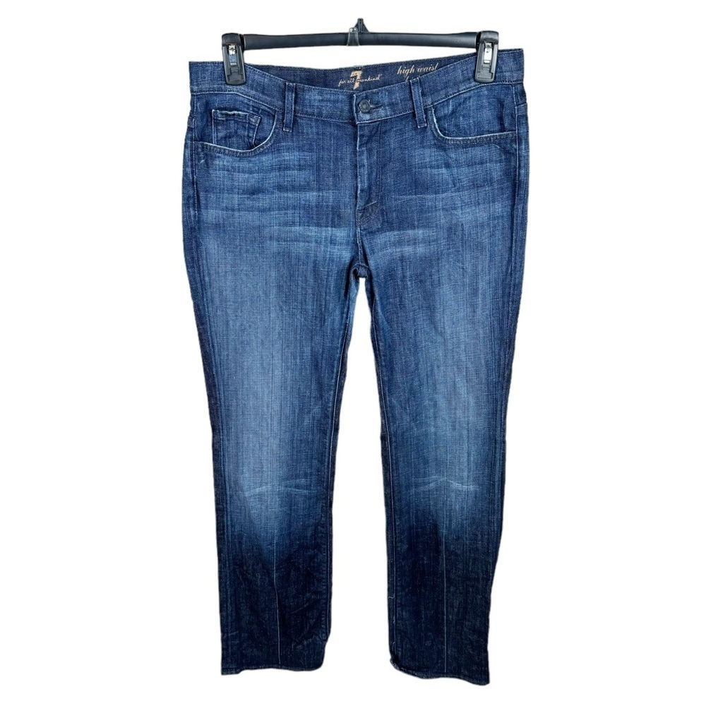 7 for All Mankind High Waist Bootcut Blue Jeans Size 32